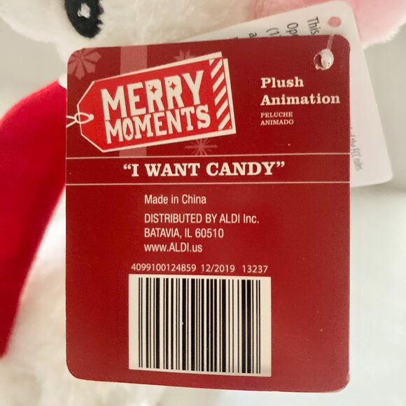 Aldi's Merry Moments Singing Llama Christmas Plush Stuffed Animal Moving Candy - Picture 8 of 12